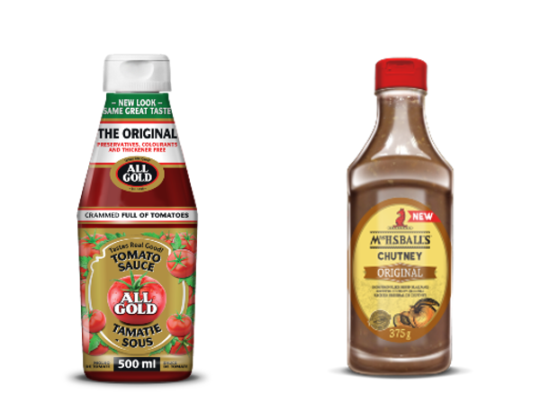 SA’s favourite chutney brand and tomato sauce now come in nifty new-sized packaging